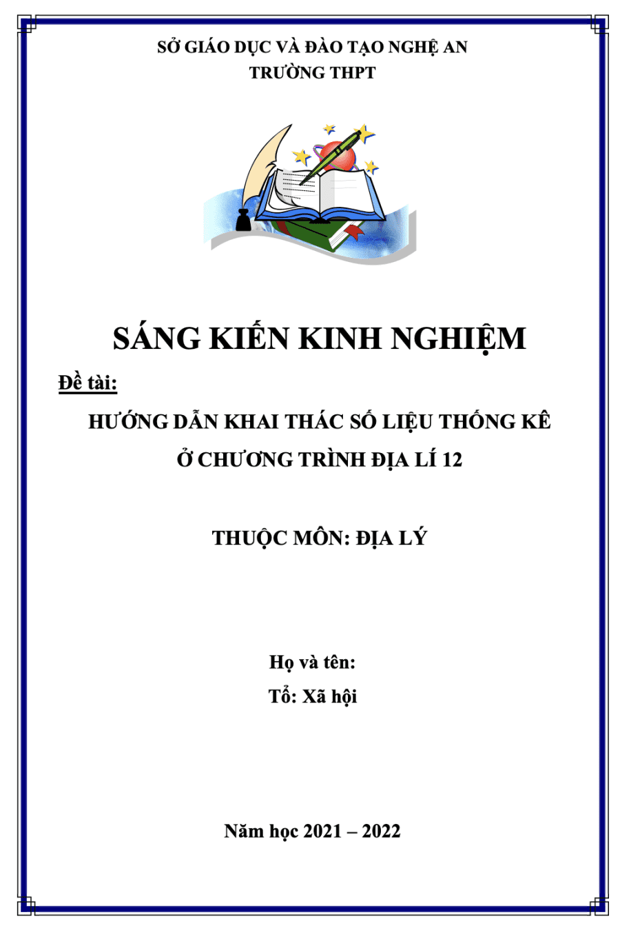 Hướng dẫn khai thác số liệu thống kê ở chương trình Địa lí 12