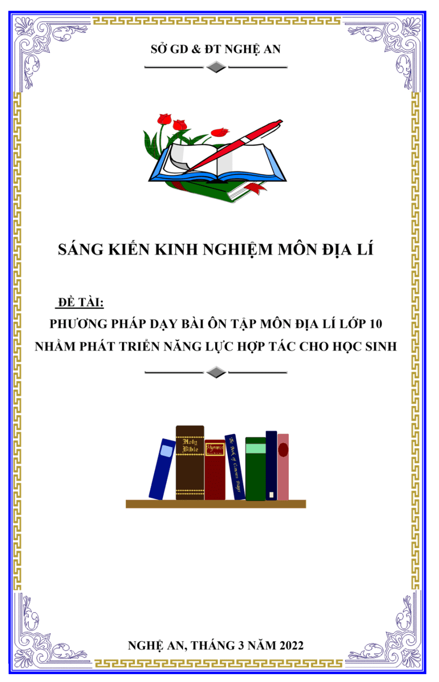 Phương pháp dạy bài ôn tập môn Địa lí lớp 10 nhằm phát triển năng lực hợp tác cho học sinh