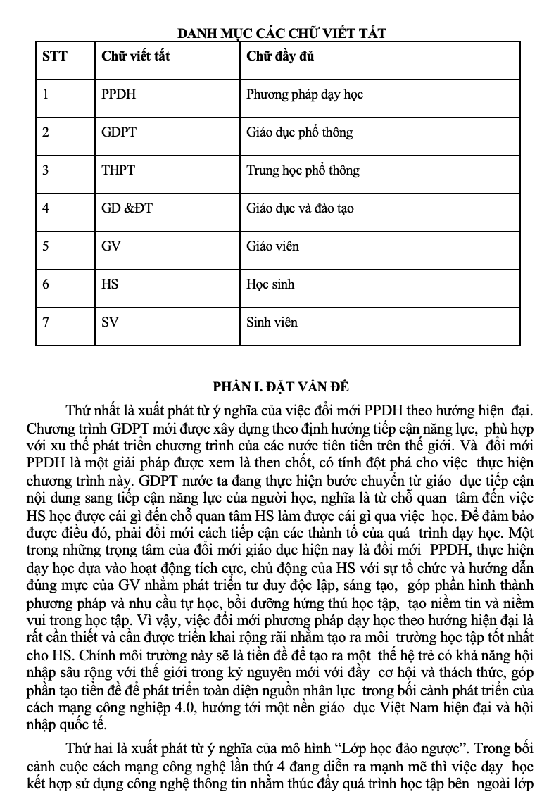 SKKN Áp dụng mô hình “Lớp học đảo ngược” vào việc dạy học chủ đề Văn tự sự trong chương trình Ngữ văn 10 nhằm phát triển năng lực và phẩm chất cho học sinh