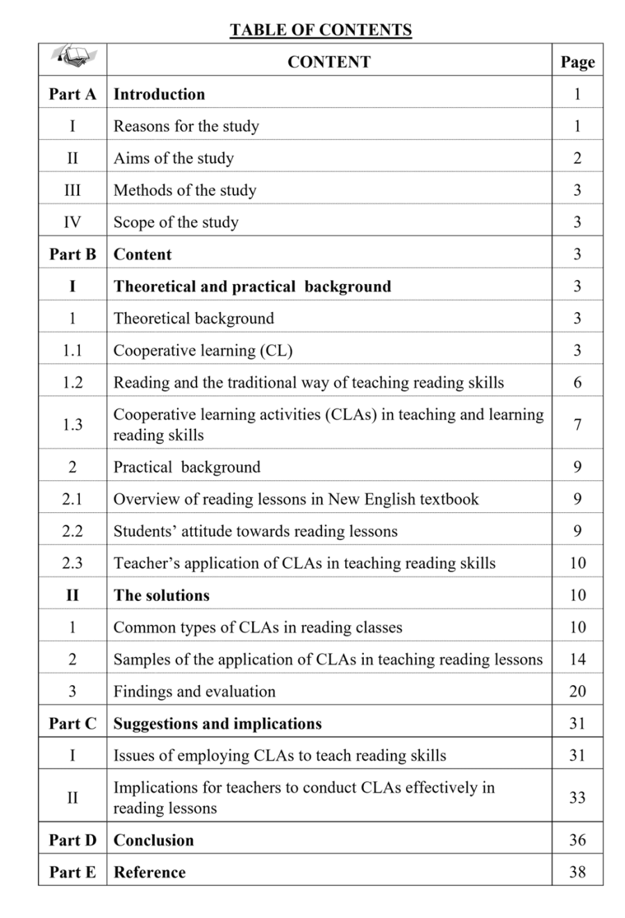 SKKN Applying Cooperative Learning Activities (CLAs) to improve students’ reading skills in high school