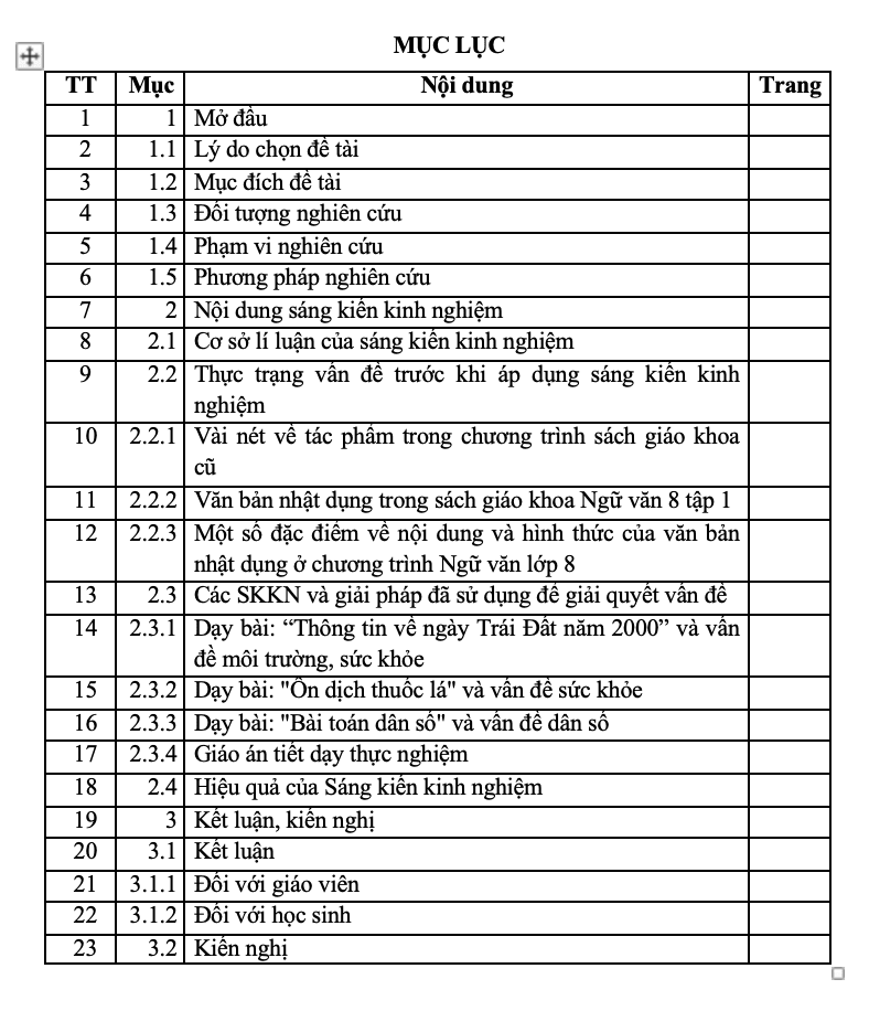 SKKN Dạy văn bản nhật dụng trong chương trình Ngữ văn 8 gắn với tính cấp thiết của cuộc sống