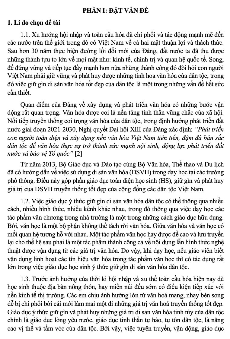 SKKN Giáo dục ý thức giữ gìn di sản văn hóa Ca trù cho học sinh THPT qua dạy học văn bản Bài ca ngất ngưởng của Nguyễn Công Trứ