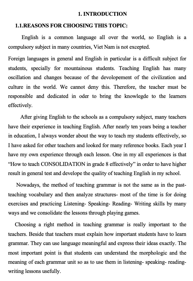 SKKN How to teach a consolidation lesson in grade 8 effectively at thi tran secondary school