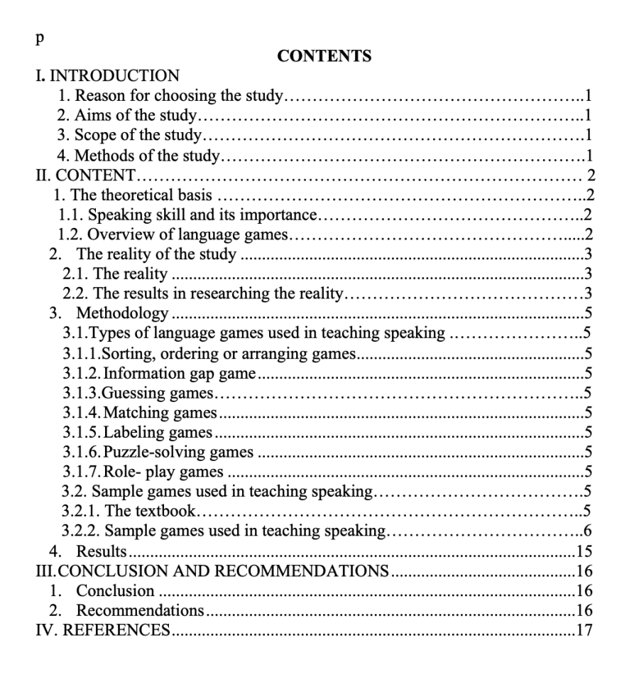 SKKN The effectiveness of using language games in teaching speaking to the 10th