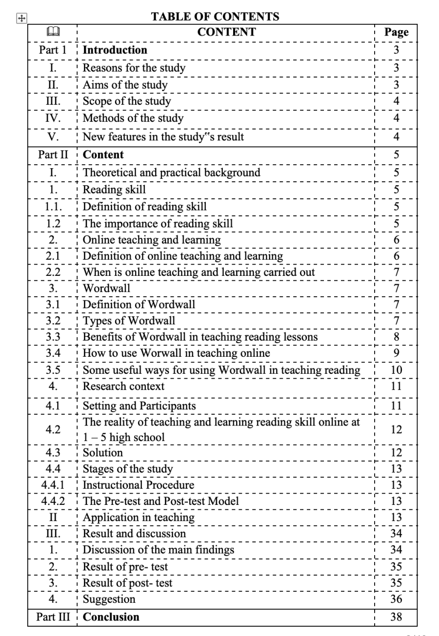 SKKN Using Wordwall to improve reading skill for 10th graders in teaching online