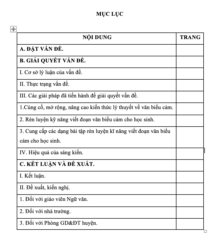 SKKN Một số giải pháp rèn luyện kĩ năng viết đoạn văn biểu cảm cho học sinh lớp 7