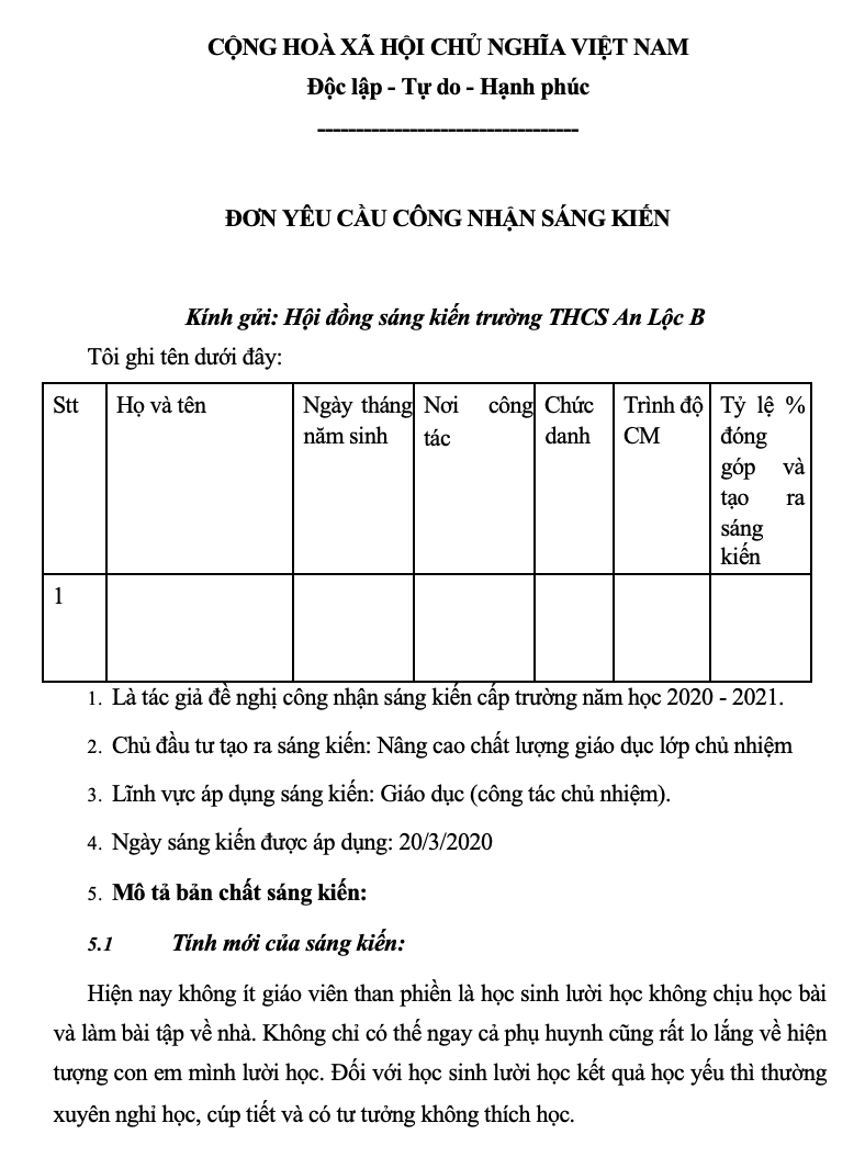 SKKN Nâng cao chất lượng giáo dục lớp chủ nhiệm