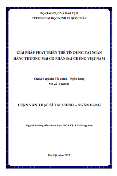 LVTS Giải pháp phát triển thẻ tín dụng tại ngân hàng thương mại cổ phần đại chúng Việt Nam