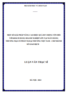 LVTS Một số giải pháp nâng cao hiệu quả huy động vốn đối với khách hàng doanh nghiệp lớn tại ngân hàng thương mại cổ phần ngoại thương Việt Nam – chi nhánh sở giao dịch