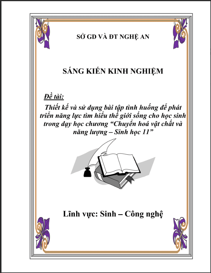 SKKN Dạy học gắn với trải nghiệm, sáng tạo trong nuôi trồng và sản xuất các sản phẩm từ tảo Spirulina thông qua chủ đề “Sinh học vi sinh vật” - sinh học 10