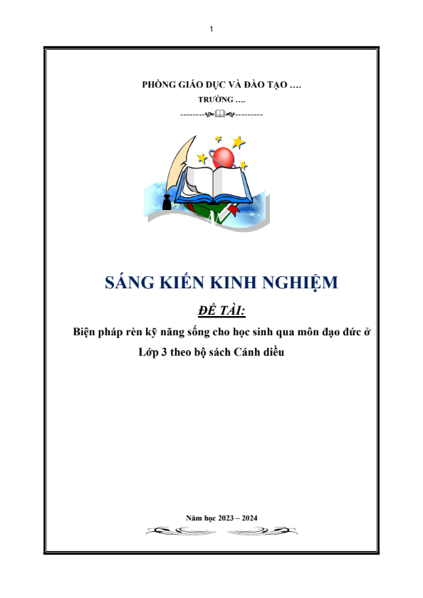 Biện pháp rèn kỹ năng sống cho học sinh qua môn đạo đức ở Lớp 3 theo bộ sách Cánh diều