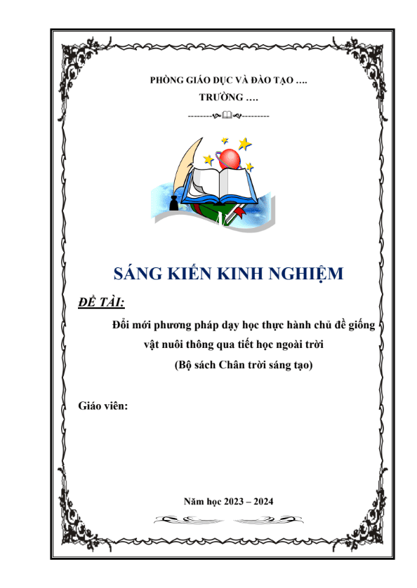 Đổi mới phương pháp dạy học thực hành chủ đề giống vật nuôi thông qua tiết học ngoài trời (Bộ sách Chân trời sáng tạo)