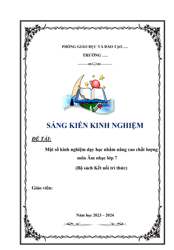 Một số kinh nghiệm dạy học nhằm nâng cao chất lượng môn Âm nhạc lớp 7 (Bộ sách Kết nối tri thức)