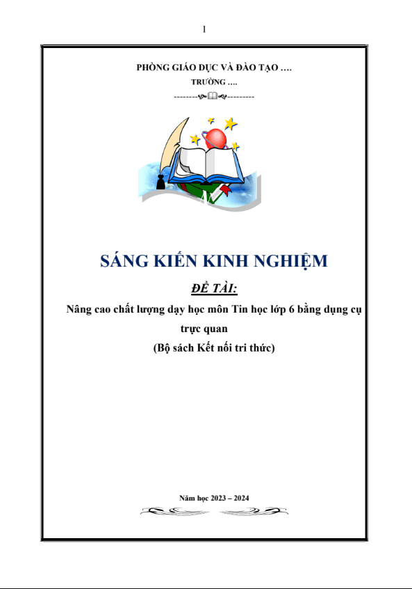 Nâng cao chất lượng dạy học môn Tin học lớp 6 bằng dụng cụ trực quan (Bộ sách Kết nối tri thức)