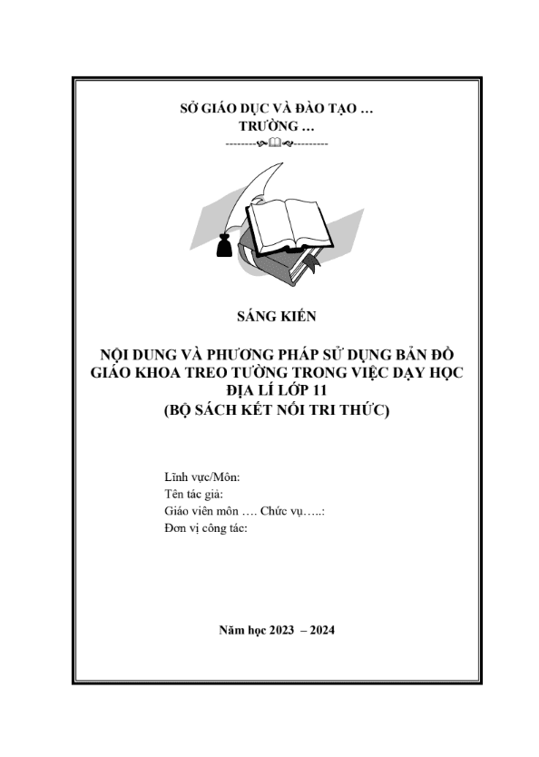 nội dung và phương pháp sử dụng bản đồ giáo khoa treo tường trong việc dạy học địa lí lớp 11 (bộ sách kết nối tri thức)