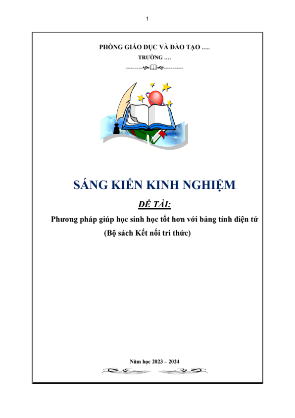 Phương pháp giúp học sinh học tốt hơn với bảng tính điện tử (Bộ sách Kết nối tri thức)