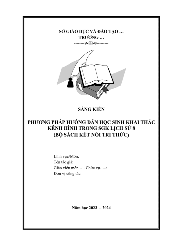 Phương pháp hướng dẫn học sinh khai thác kênh hình trong SGK Lịch sử 8 (Bộ sách Kết nối tri thức)