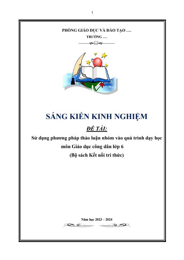 Sử dụng phương pháp thảo luận nhóm vào quá trình dạy học môn Giáo dục công dân lớp 6 (Bộ sách Kết nối tri thức)