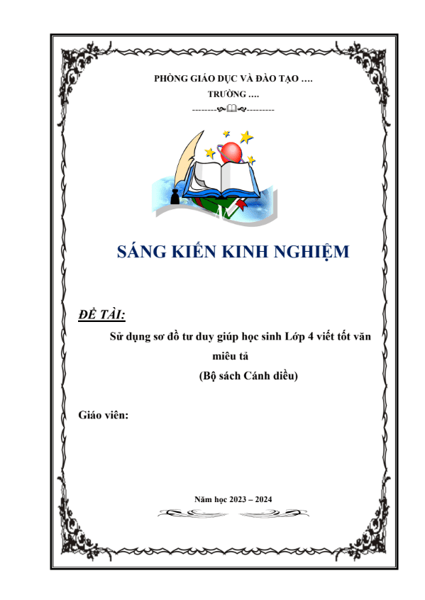 Sử dụng sơ đồ tư duy giúp học sinh Lớp 4 viết tốt văn miêu tả (Bộ sách Cánh diều)