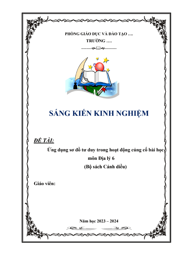 Ứng dụng sơ đồ tư duy trong hoạt động củng cố bài học môn Địa lý 6 (Bộ sách Cánh diều)